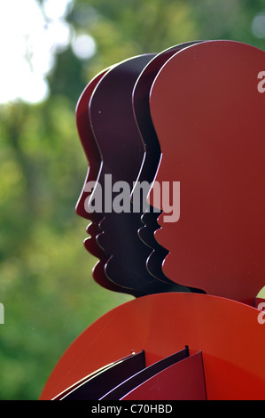 "L`Egerie (The Muse)" by Laurence Ambrose, sculpture at Leicester Botanic Garden, UK Stock Photo